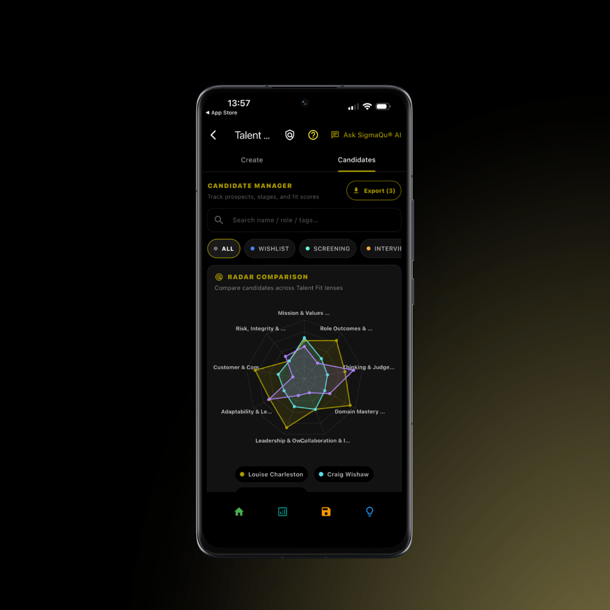 AI Talent Fit candidate benchmarking preview